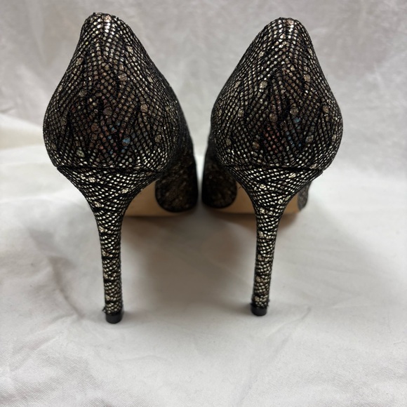 Stuart Weitzman Anny 70 gold metallic pointy toe pump 38.5 - Picture 7 of 13